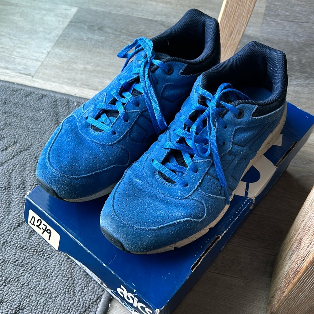 ASICS BLUE SUEDE SHAW RUNNER MENS RUNNING SHOES 8